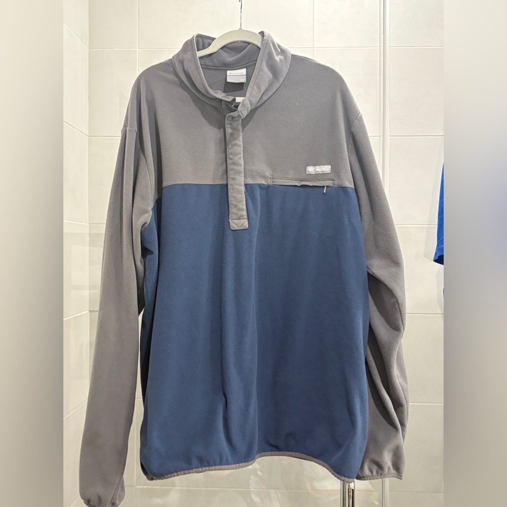 🧥 Columbia Men's Color-Block Half Snap Fleece Pullover - Size 3XT 🧊 - Picture 2 of 14